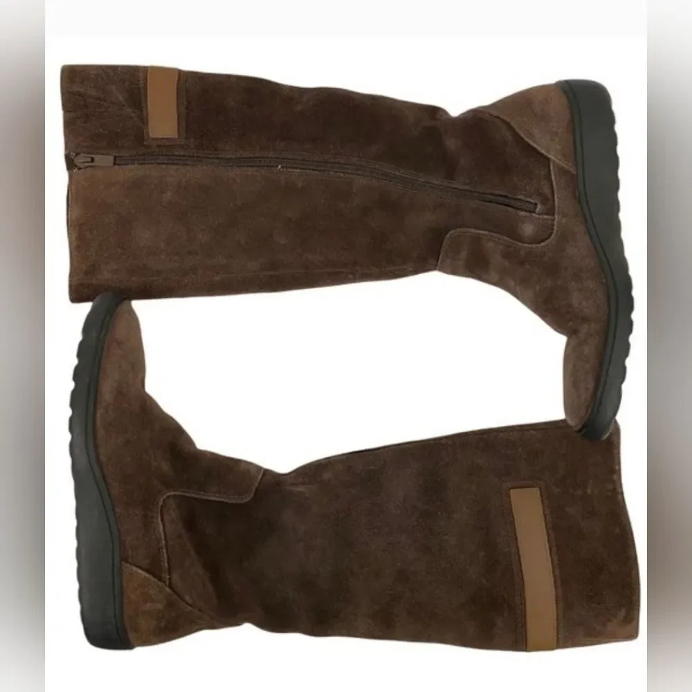 Timberland Mazie Brown Smartwool Waterproof Suede Knee High Boots Women 9